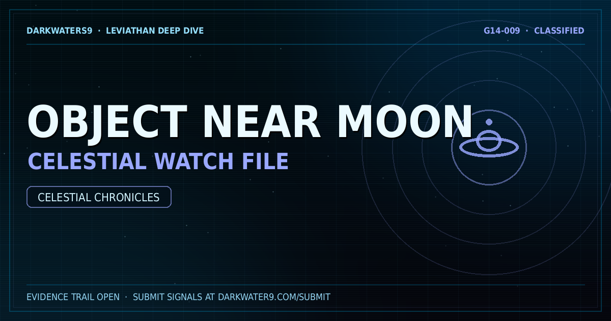 Metallic object near moon investigation